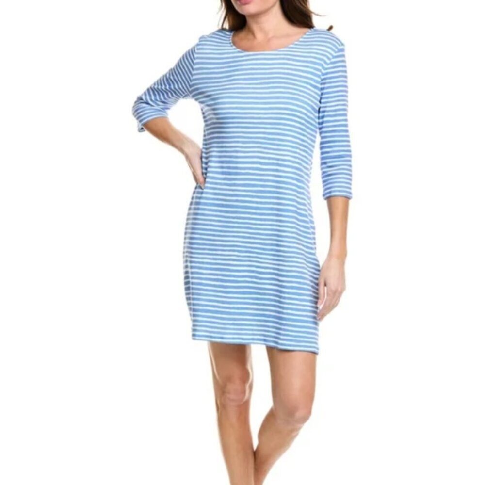 Hiho Striped Dress Nautical Blue White Size Large